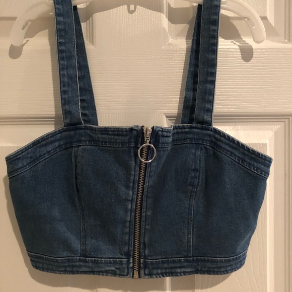 forever 21 denim crop top